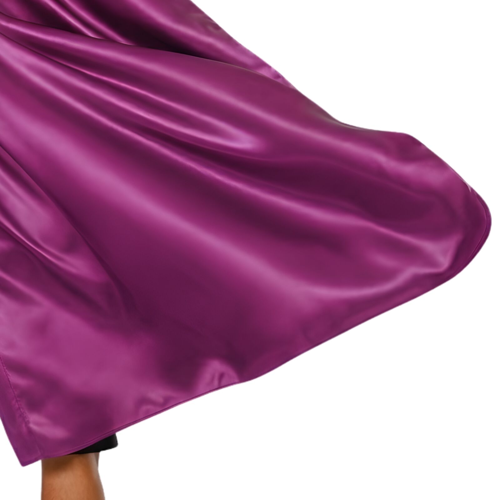LONG CAPE Costume Cloak Halloween Fancy Dress Coat Jacket Superhero - Hot Pink