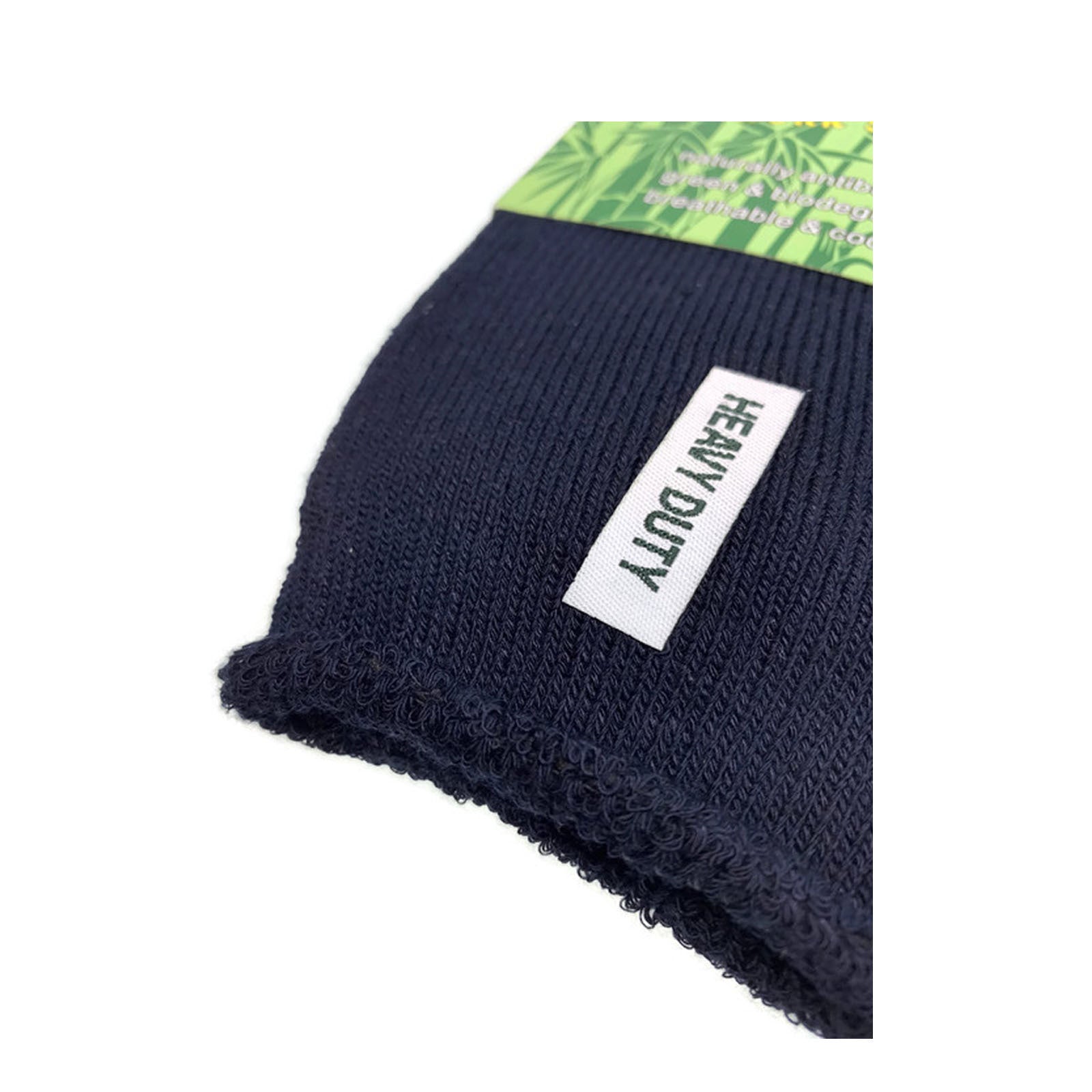 12 Pairs Bamboo Rich Mens Work Socks Thick Cushion Anti Odour - Navy Blue - 6-11