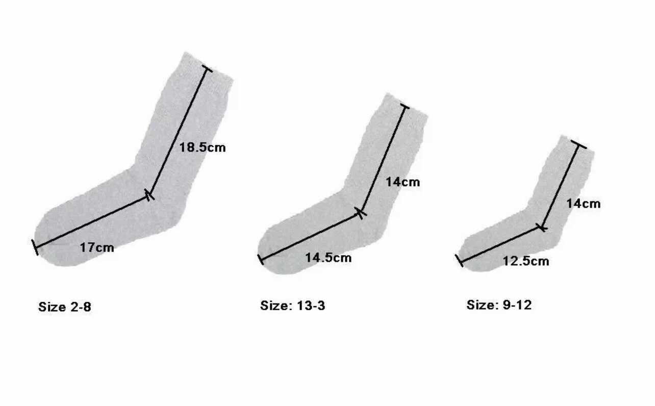 12x Pairs SCHOOL SOCKS Plain Cotton Rich Girls Boys School Uniform in Black - 13-3