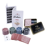 Activity Games: Mini Poker Set Ready To Play Travel Set Card Game in Gift Tin Box