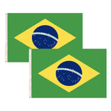 2x Brazil Country Flags Heavy Duty Brasil World Cup Brazilian  - 150cm x 90cm