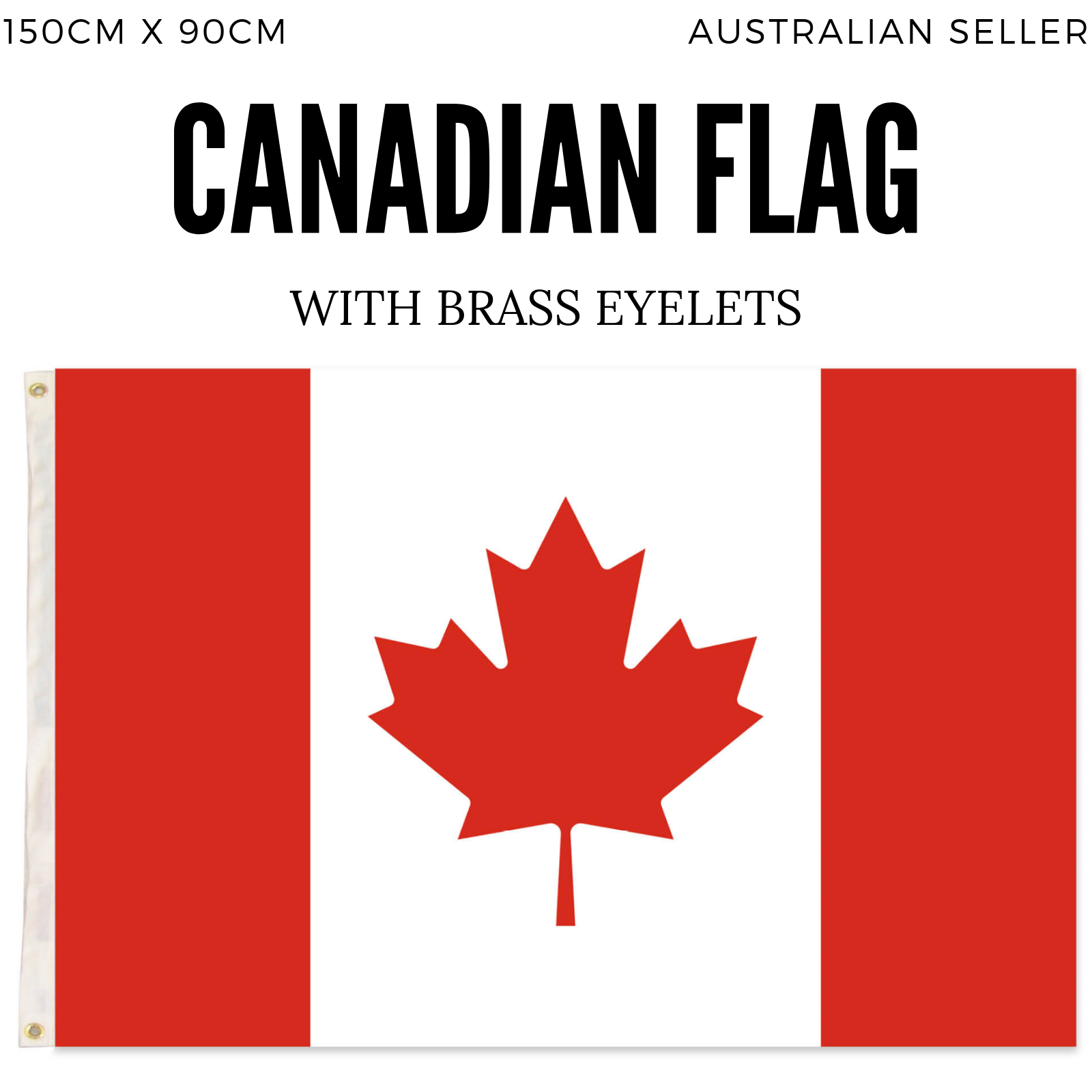 Novelty Gifts: 2x Canada Country Flags Heavy Duty Canadian Maple Leaf  - 150cm x 90cm