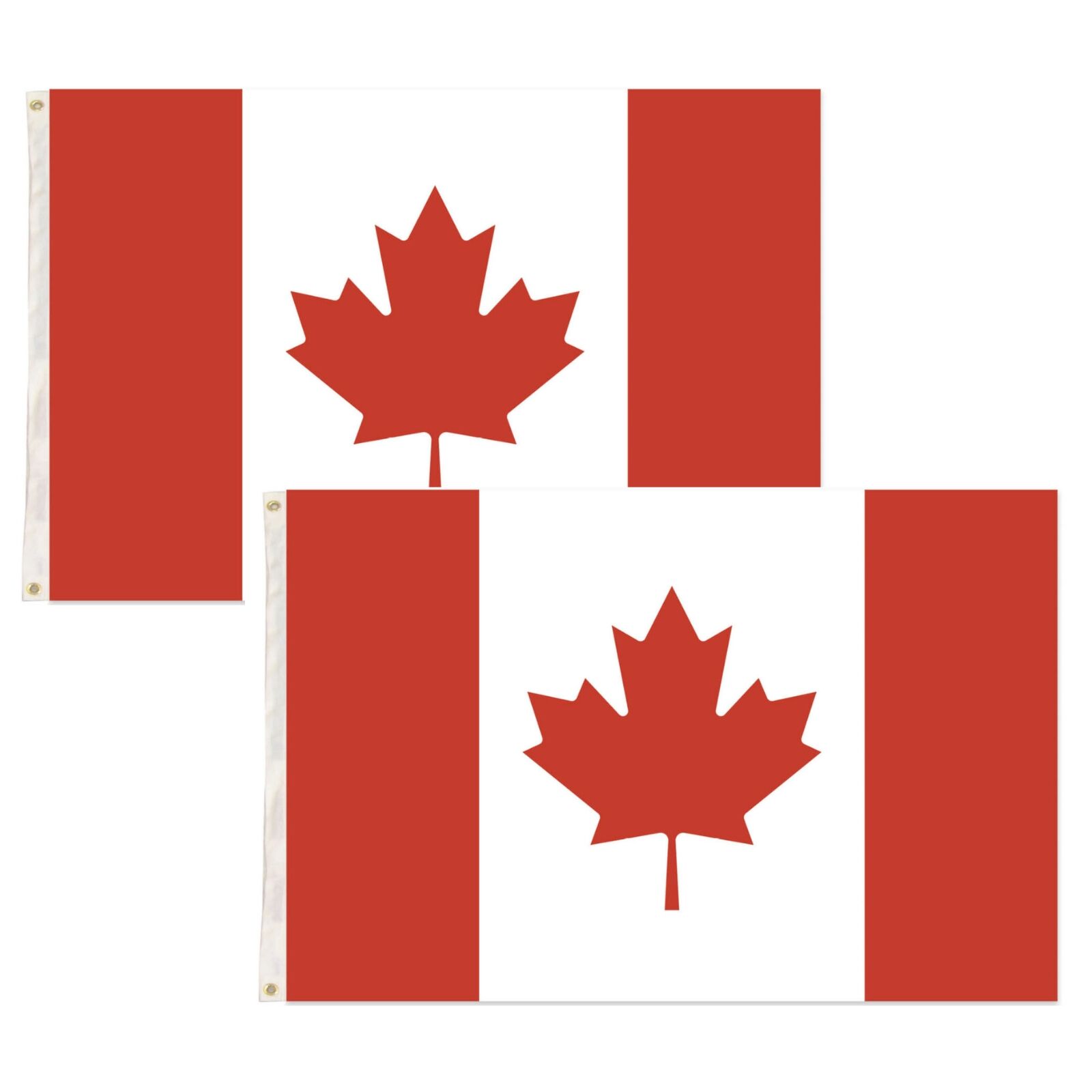 Novelty Gifts: 2x Canada Country Flags Heavy Duty Canadian Maple Leaf  - 150cm x 90cm