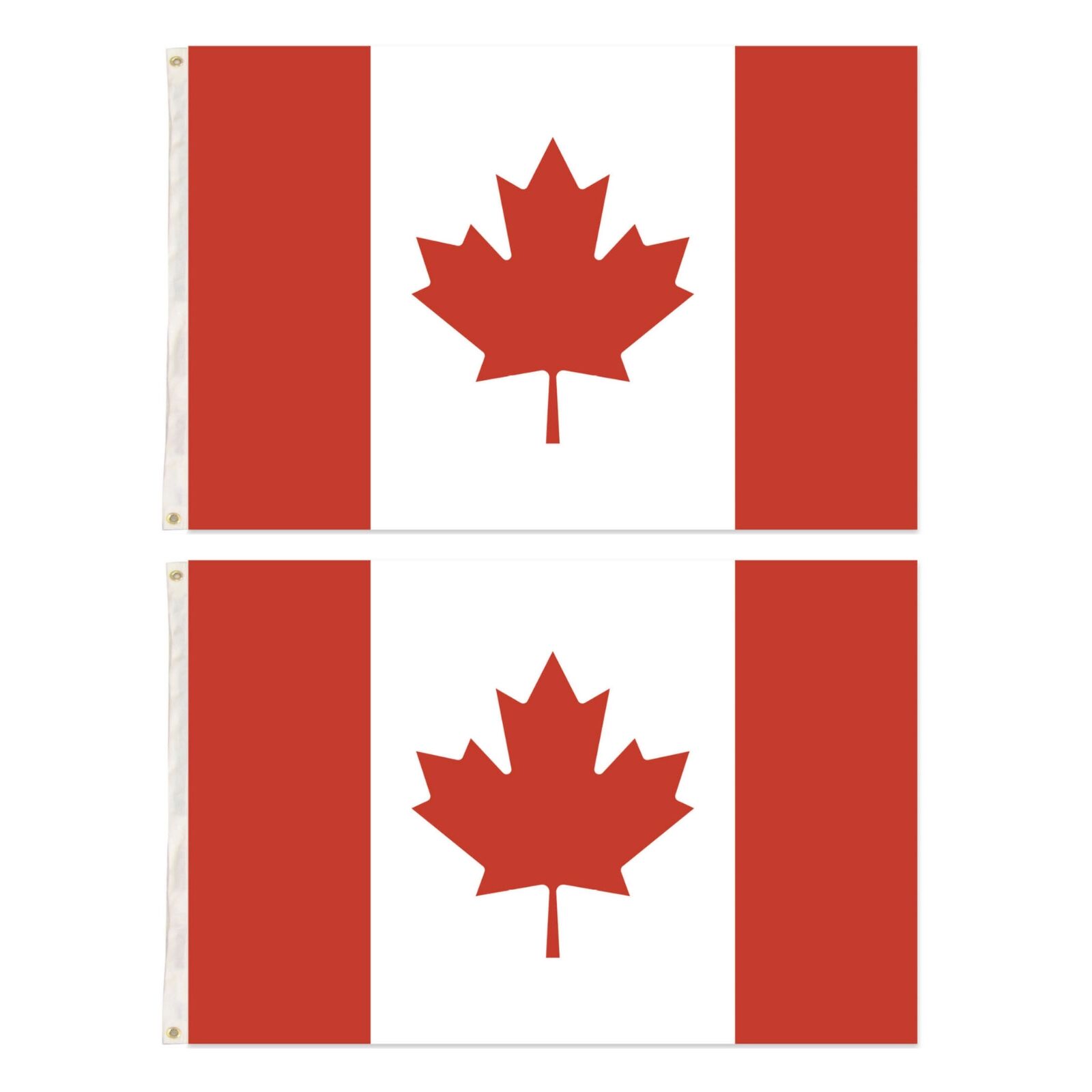 Novelty Gifts: 2x Canada Country Flags Heavy Duty Canadian Maple Leaf  - 150cm x 90cm