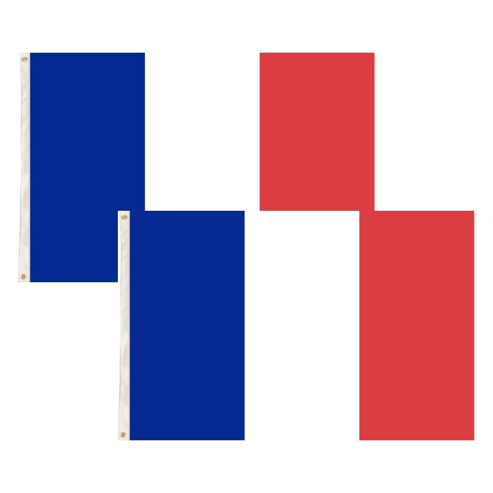 Novelty Gifts: 2x France Country Flags French Heavy Duty - 150cm x 90cm