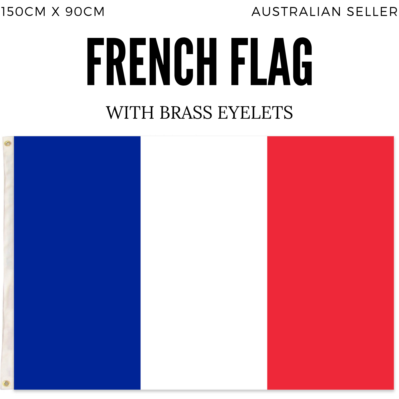 Novelty Gifts: 2x France Country Flags French Heavy Duty - 150cm x 90cm