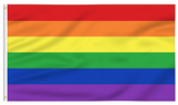 Novelty Gifts: DELUXE RAINBOW GAY PRIDE FLAG Outdoor Banner 150x90cm 3x5ft with Metal Eyelets