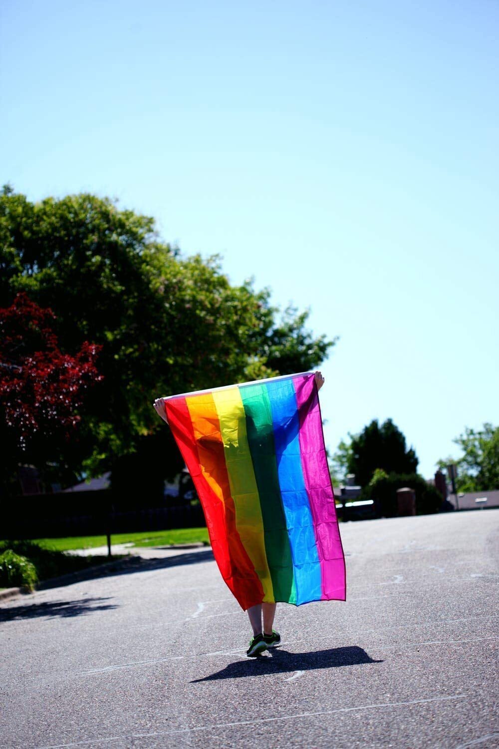 Novelty Gifts: DELUXE RAINBOW GAY PRIDE FLAG Outdoor Banner 150x90cm 3x5ft with Metal Eyelets