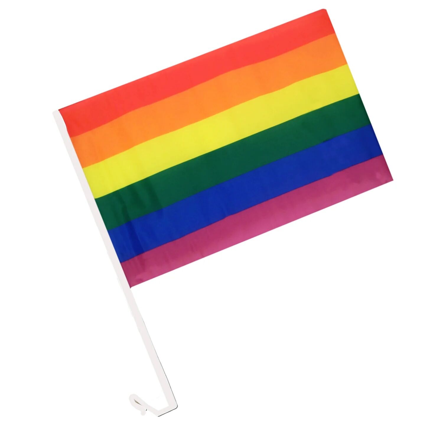 Novelty Gifts: RAINBOW CAR FLAG w Window Clip Flags Australia Day 30cm x 45cm LGBT Gay Pride