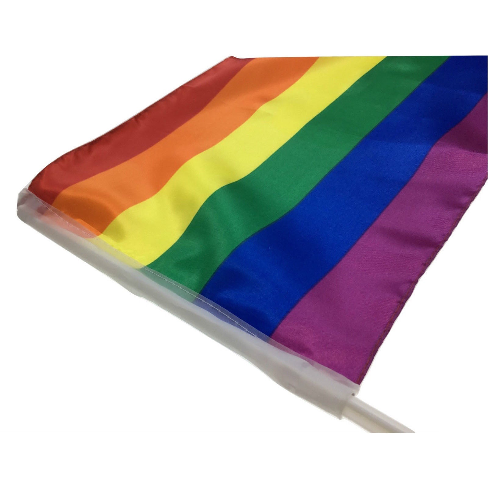 Novelty Gifts: RAINBOW CAR FLAG w Window Clip Flags Australia Day 30cm x 45cm LGBT Gay Pride