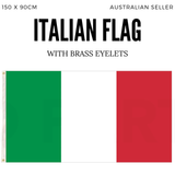 2x Italy Country Flags Italian Heavy Duty - 150cm x 90cm