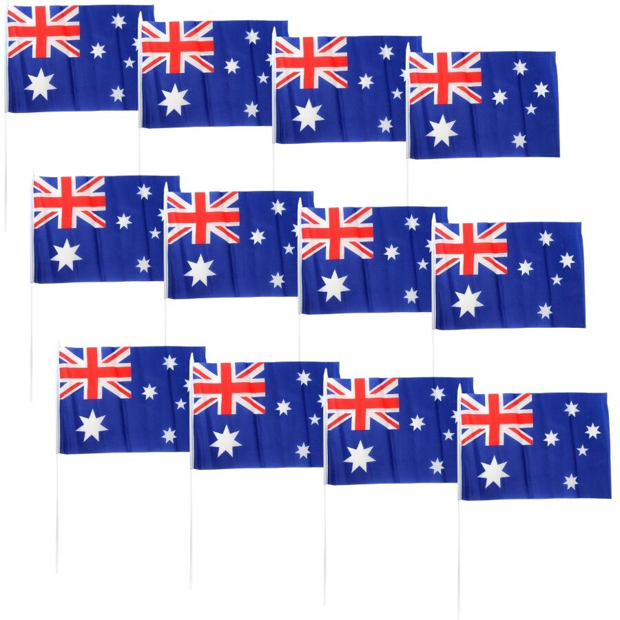 Novelty Gifts: 12x Australian Flag (30cm x 45cm)  Perfect for Australia Day Celebrations