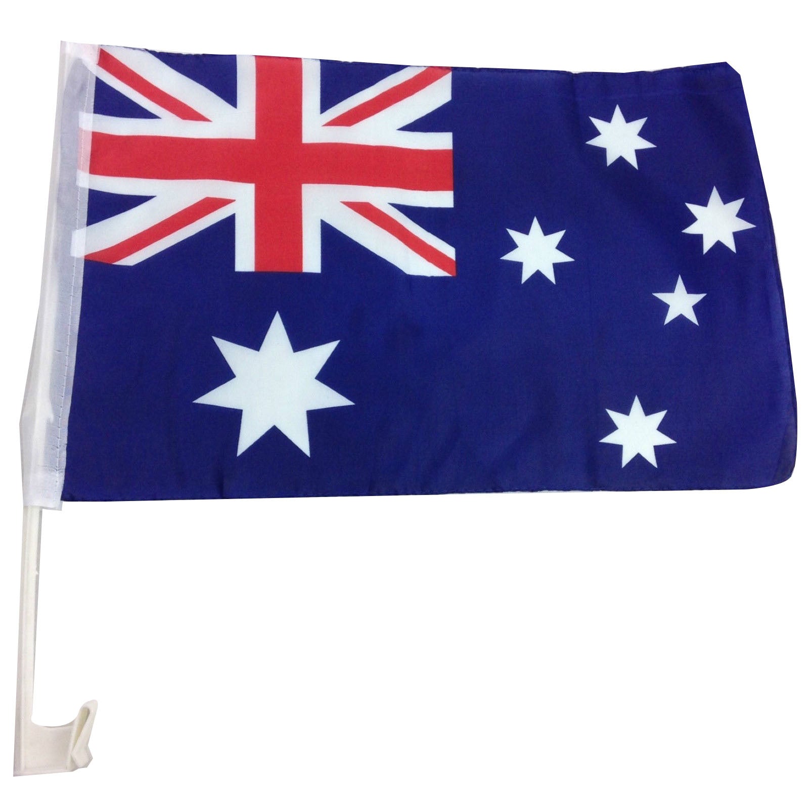 Novelty Gifts: 1x AUSTRALIA CAR FLAG with Window Clip Flags Australia Day 30cm x 45cm