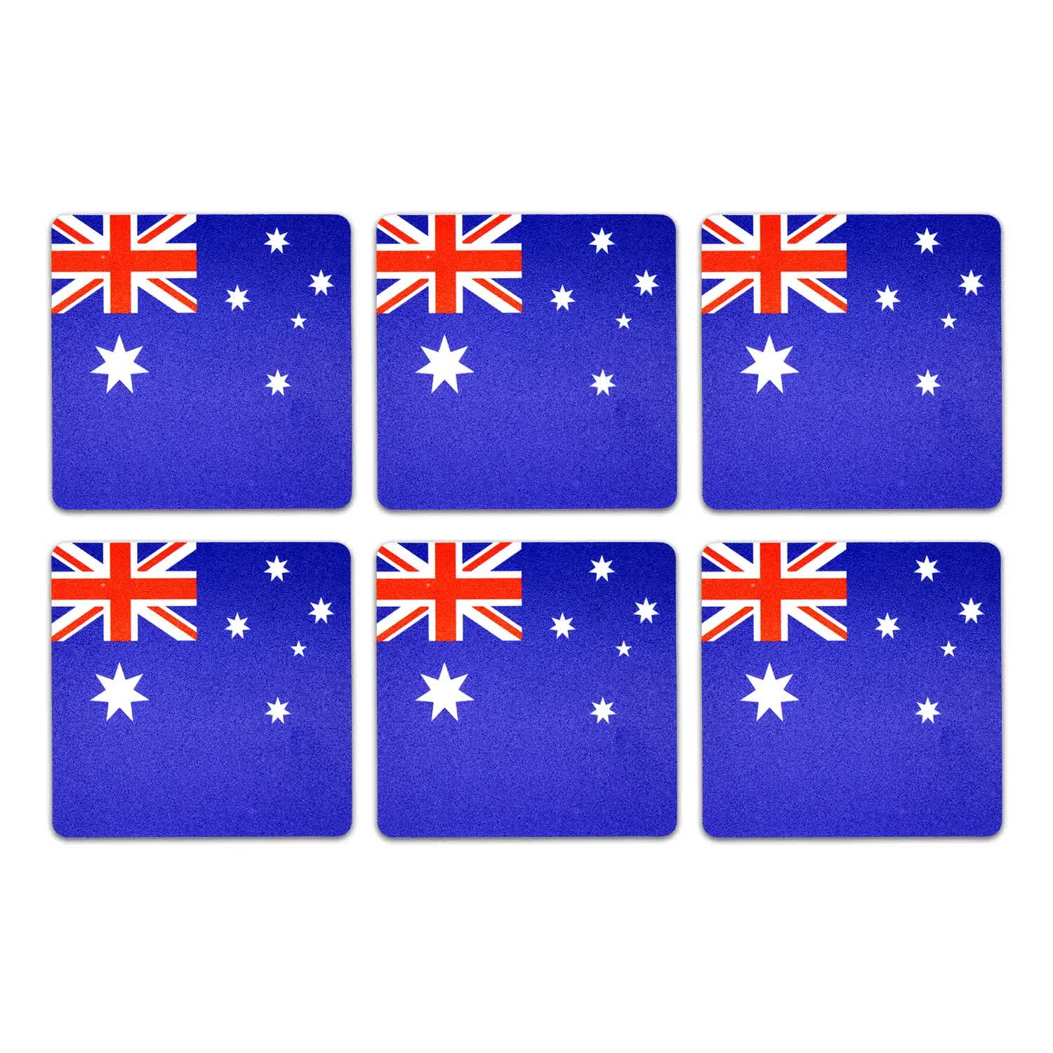 Coasters: 6pcs AUSTRALIA FLAG COASTERS Placemat Table Drinks Wine Beer Holder Souvenir