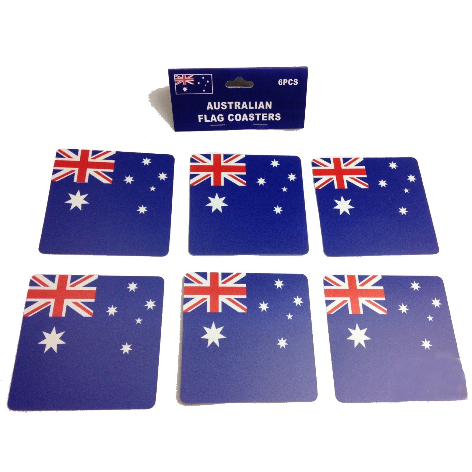 Coasters: 6pcs AUSTRALIA FLAG COASTERS Placemat Table Drinks Wine Beer Holder Souvenir