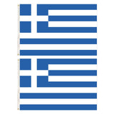 2x Greece Country Flags Greek Heavy Duty National Olympics Europe - 150cm x 90cm