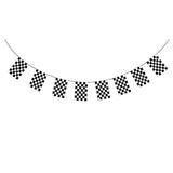 Party Supplies: CHECKERED BUNTING FLAG Race Car Chequered Flag Banner Hanging Decoration Rectangular - 3.6 Metres