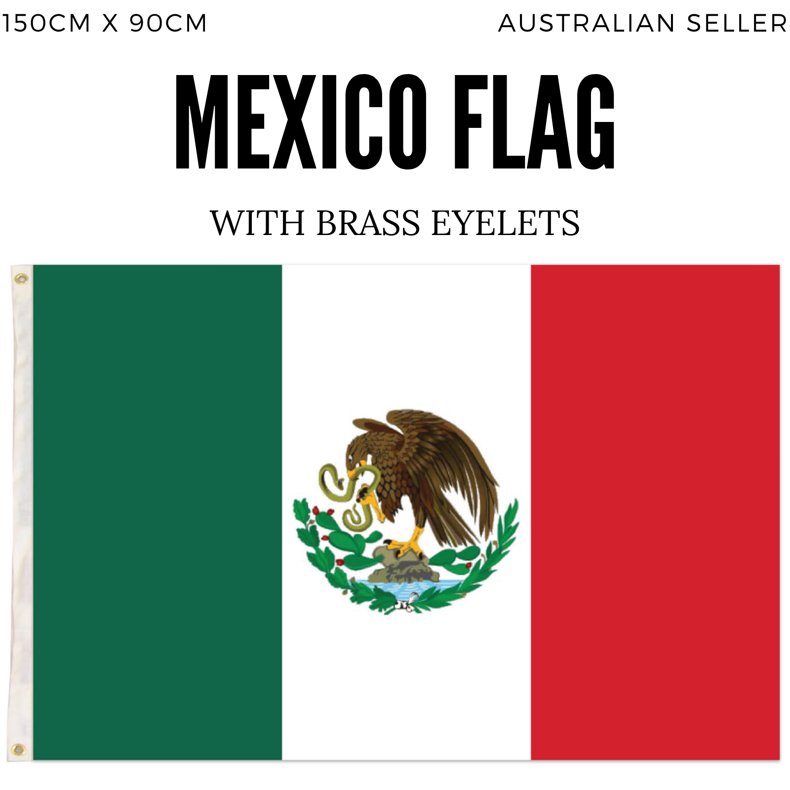 Novelty Gifts: 2x Mexico Mexican Country Flags Heavy Duty Outdoor - 150cm x 90cm