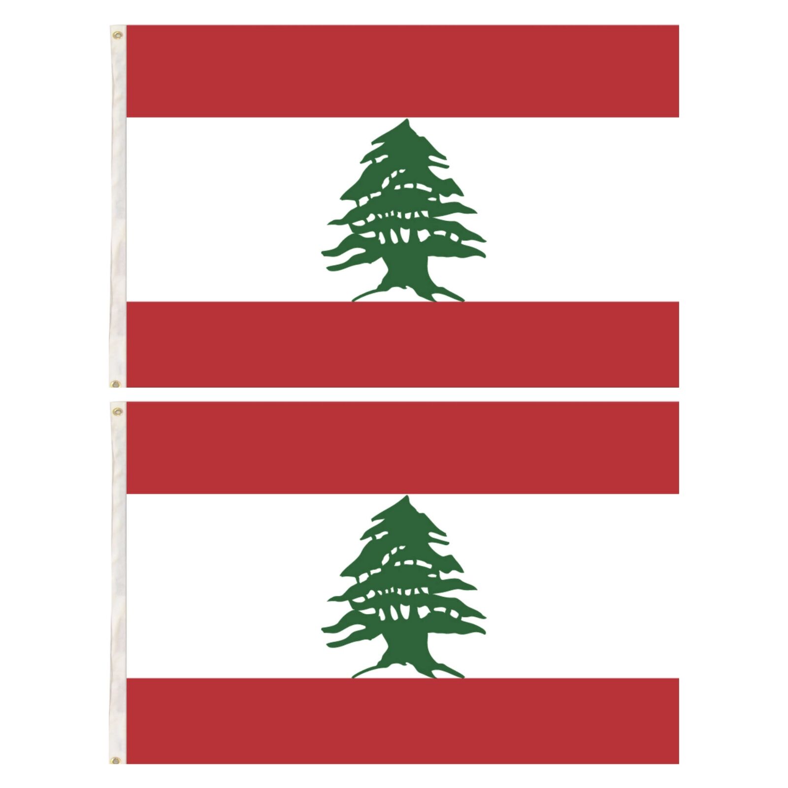 Novelty Gifts: 2x Lebanon Lebanese Country Flags Heavy Duty Outdoor - 150cm x 90cm