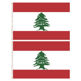 2x Lebanon Lebanese Country Flags Heavy Duty Outdoor - 150cm x 90cm