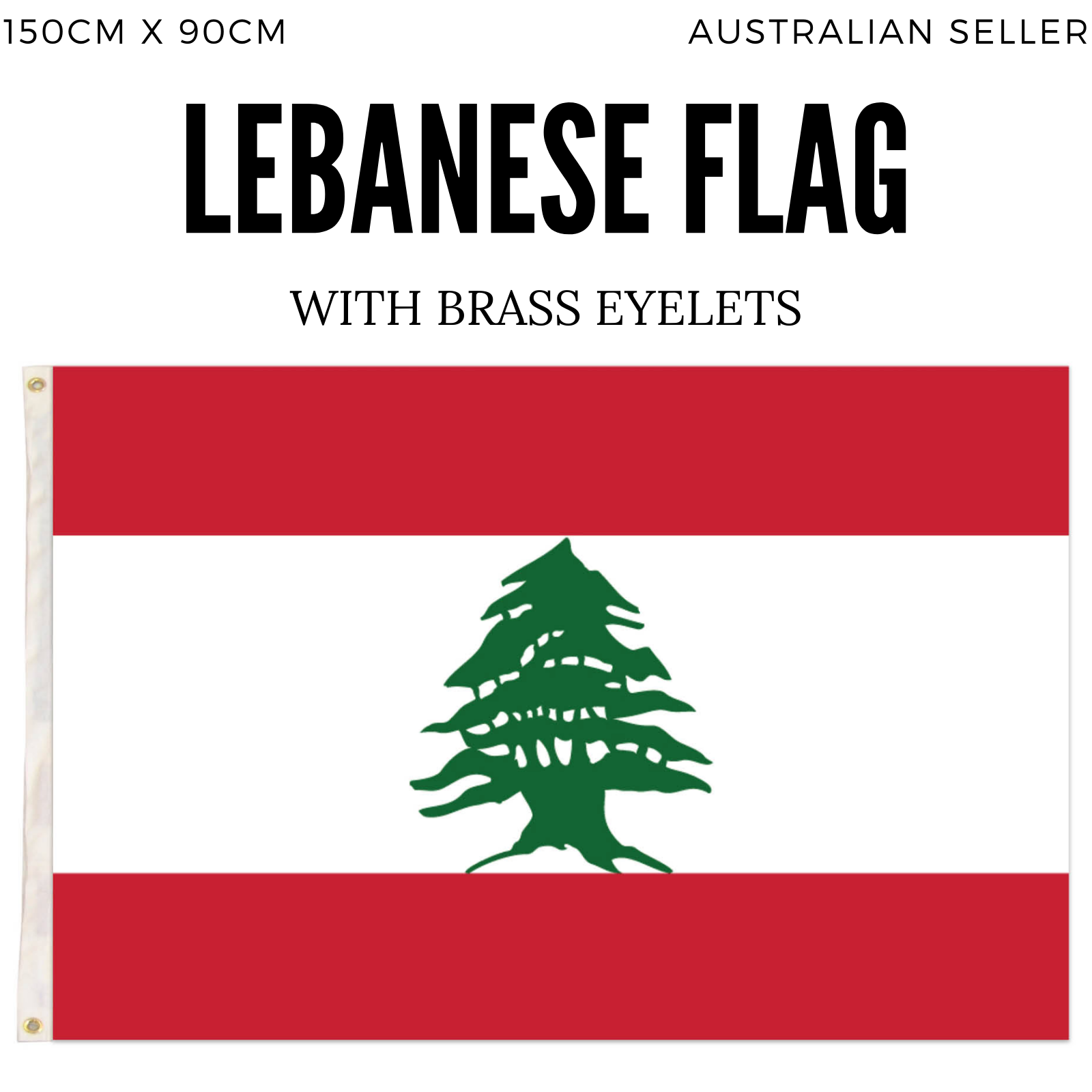 Novelty Gifts: 2x Lebanon Lebanese Country Flags Heavy Duty Outdoor - 150cm x 90cm