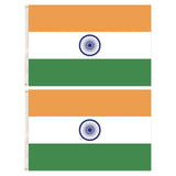 2x India Country Flags Indian Heavy Duty National Cricket Diwali Divali - 150cm x 90cm