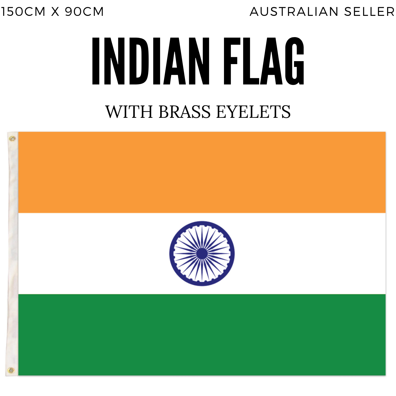 Novelty Gifts: 2x India Country Flags Indian Heavy Duty National Cricket Diwali Divali - 150cm x 90cm