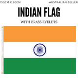 2x India Country Flags Indian Heavy Duty National Cricket Diwali Divali - 150cm x 90cm