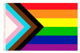 Novelty Gifts: Deluxe Rainbow Progress Gay Pride Flag LGBTQ+ LGBTQIA Banner - 150x90cm