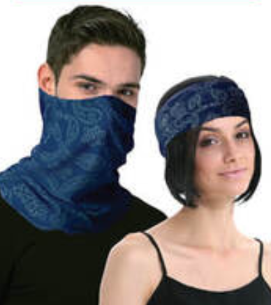 Men's Accessories: Seamless Tube Bandana Head Scarf Face Cover Mask Pattern Mask Neck Gaiter - Navy