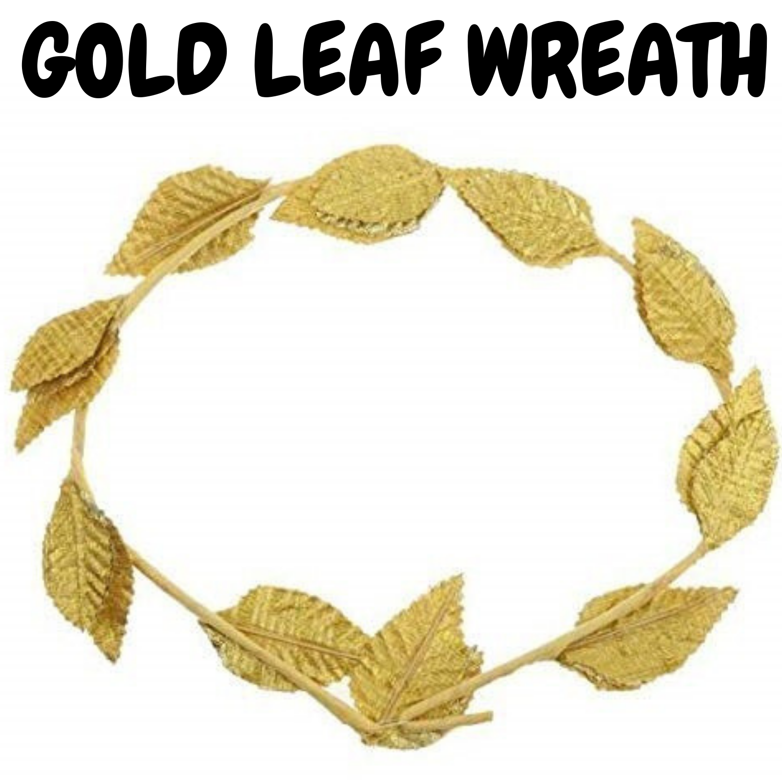 Costumes & Accessories: GOLD LEAF WREATH Greek Headband Crown Leaves Band Roman Costume Dress Party