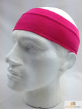 PLAIN HEADBAND Elastic Stretch Sports Yoga Hair Band Unisex 8cm - Hot Pink