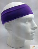 PLAIN HEADBAND Elastic Stretch Sports Yoga Hair Band Unisex 8cm Wide - Purple