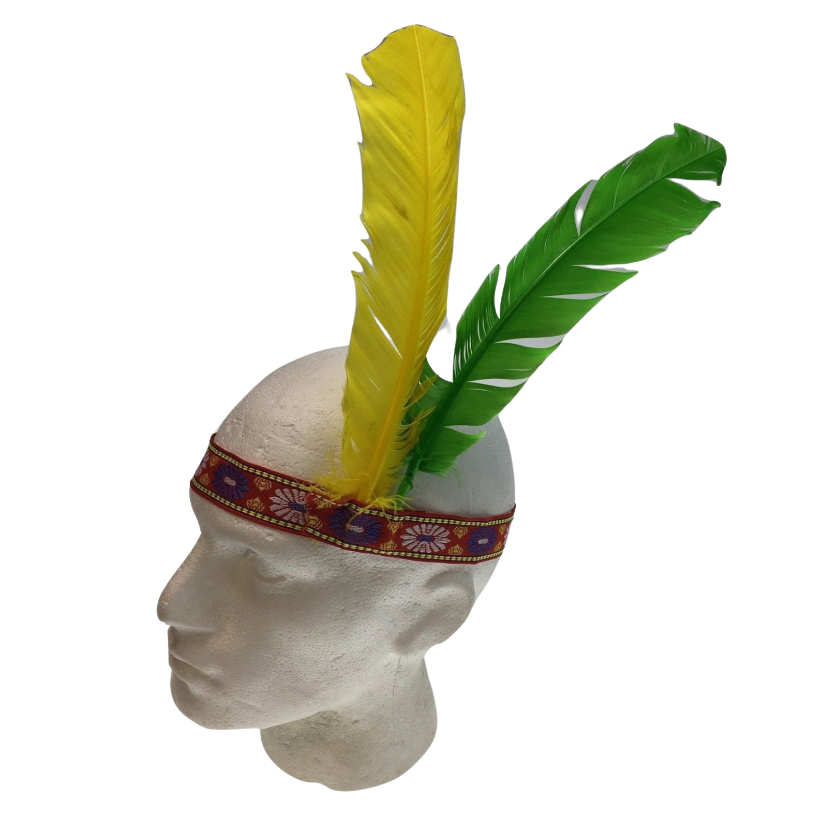 Costumes & Accessories: Native American Two Feather Headband Headdress Fancy Dress for Costume Party