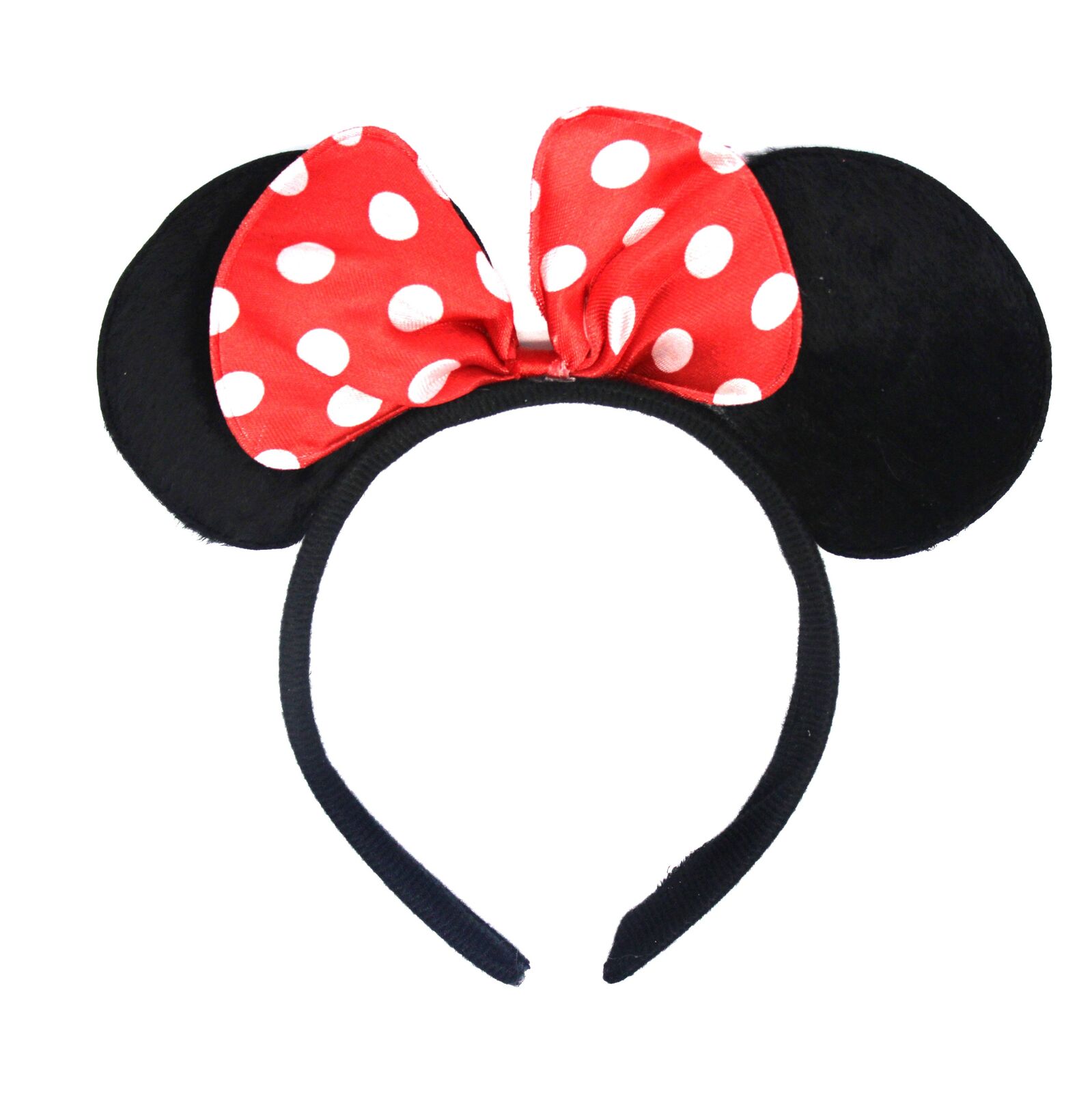 Costumes & Accessories: Minnie Mouse Headband Costume Halloween Party Hair Head Band w/ Bow - Black/Red