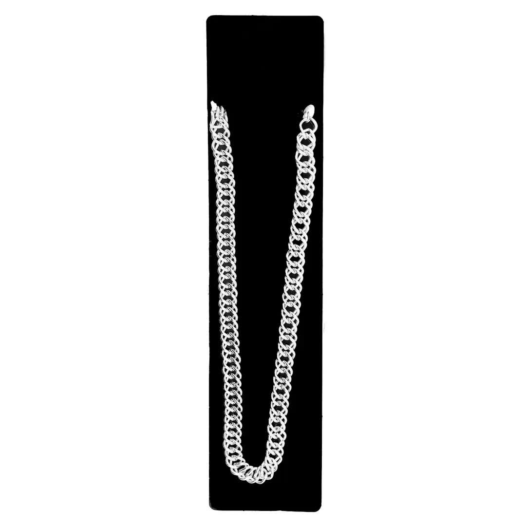 Men's Jewellery: BIG NECKLACE 50cm Pimp Costume Party Fancy Dress Gangster Chain Jewellery - Silver