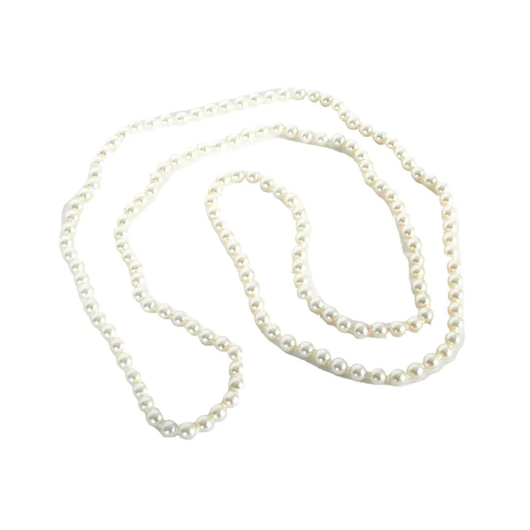 Men's Jewellery: Long Faux Pearl Necklace  1920s Flapper Costume Accessory or Vintage-Inspired Look
