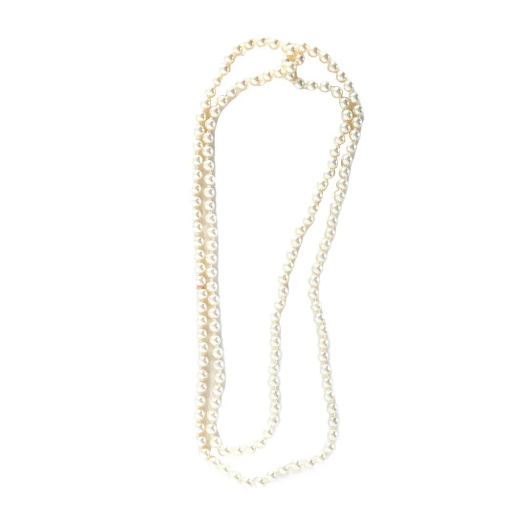 Men's Jewellery: Long Faux Pearl Necklace  1920s Flapper Costume Accessory or Vintage-Inspired Look