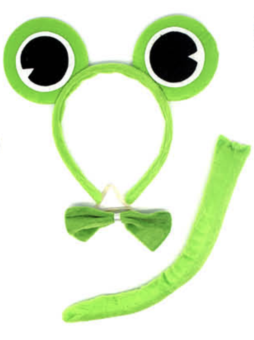 Costumes & Accessories: FROG HEADBAND w Bow Tail Animal Costume Halloween Party Hair Accessory