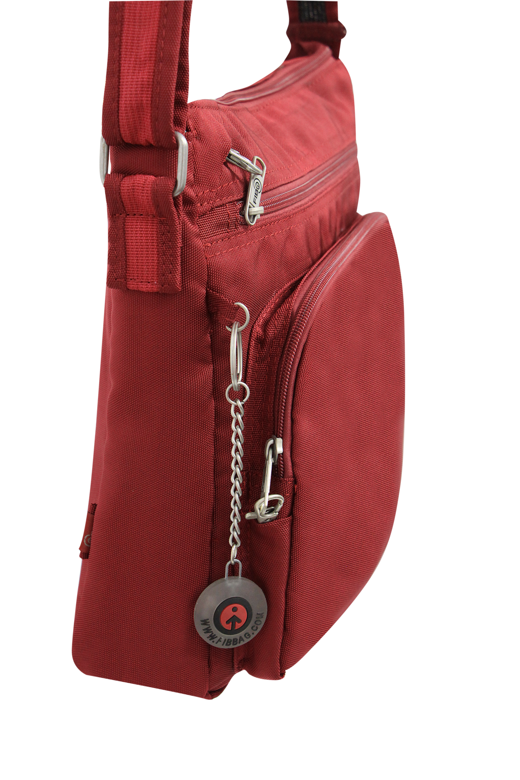 Men's Accessories: FIB Mens Crossbody Bag Satchel Adjustable Shoulder Strap Travel - Burgundy