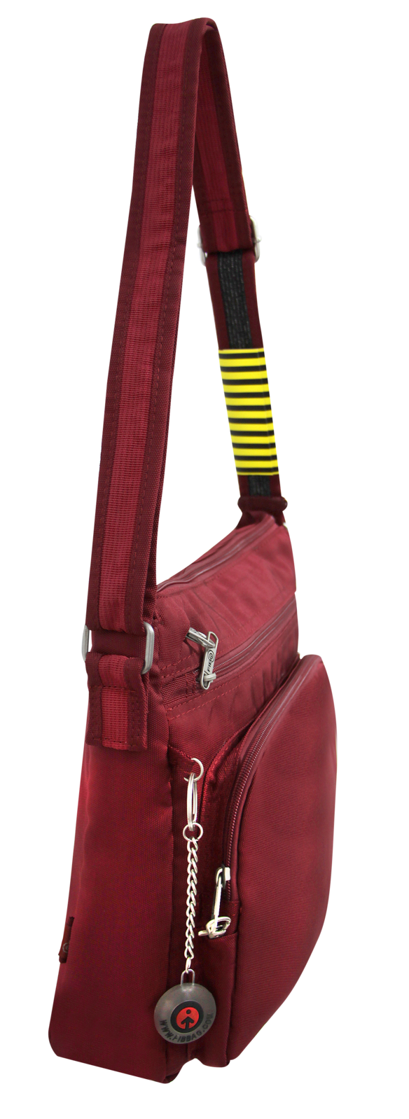 Men's Accessories: FIB Mens Crossbody Bag Satchel Adjustable Shoulder Strap Travel - Burgundy
