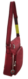 Men's Accessories: FIB Mens Crossbody Bag Satchel Adjustable Shoulder Strap Travel - Burgundy