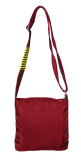 Men's Accessories: FIB Mens Crossbody Bag Shoulder Strap Travel Satchel Wallet Pockets - Burgundy
