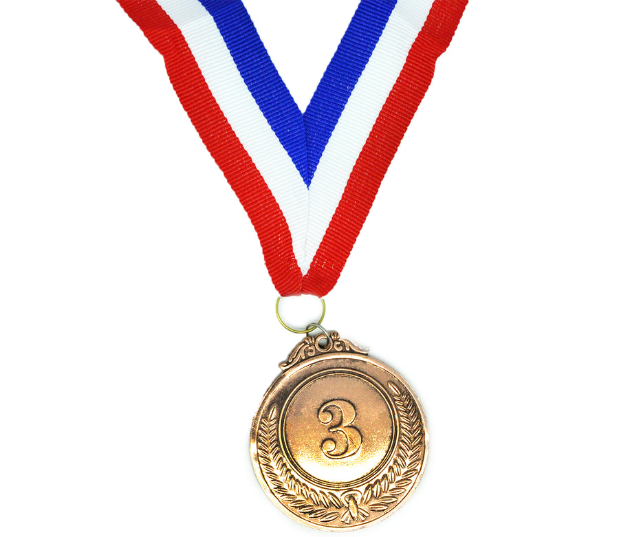 Costumes & Accessories: Set of 3 Gold Silver Bronze Medals Sports Day Awards School Events Olympics Parties