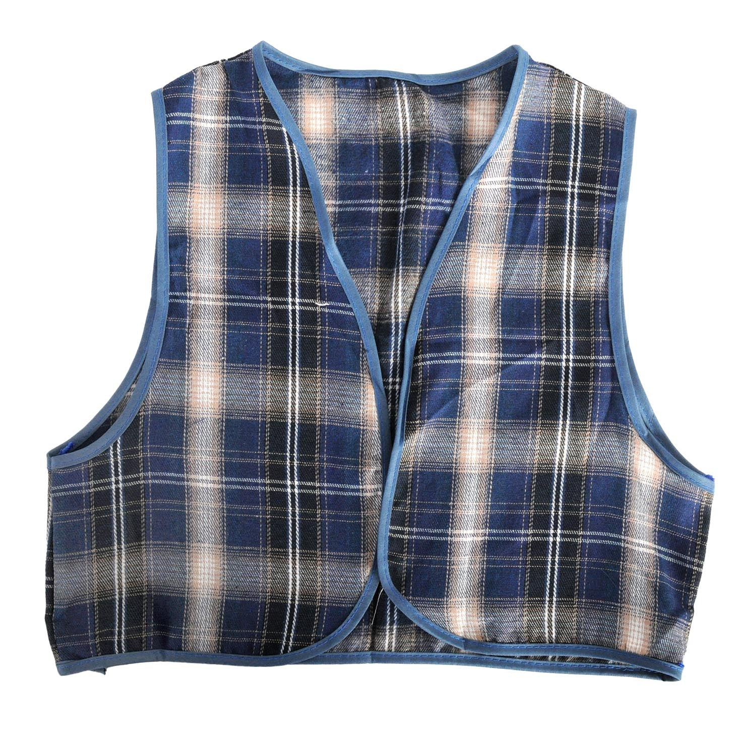 Costumes & Accessories: Childrens Blue Checkered Party Costume Vest Boys Kids Victorian, Cowboy or 1920s Style