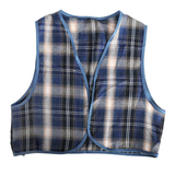 Costumes & Accessories: Childrens Blue Checkered Party Costume Vest Boys Kids Victorian, Cowboy or 1920s Style