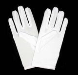 Costumes & Accessories: Ladies SHORT GLOVES Costume Party Wedding Bridal Fancy Dress Prom Stretchy - White - One Size