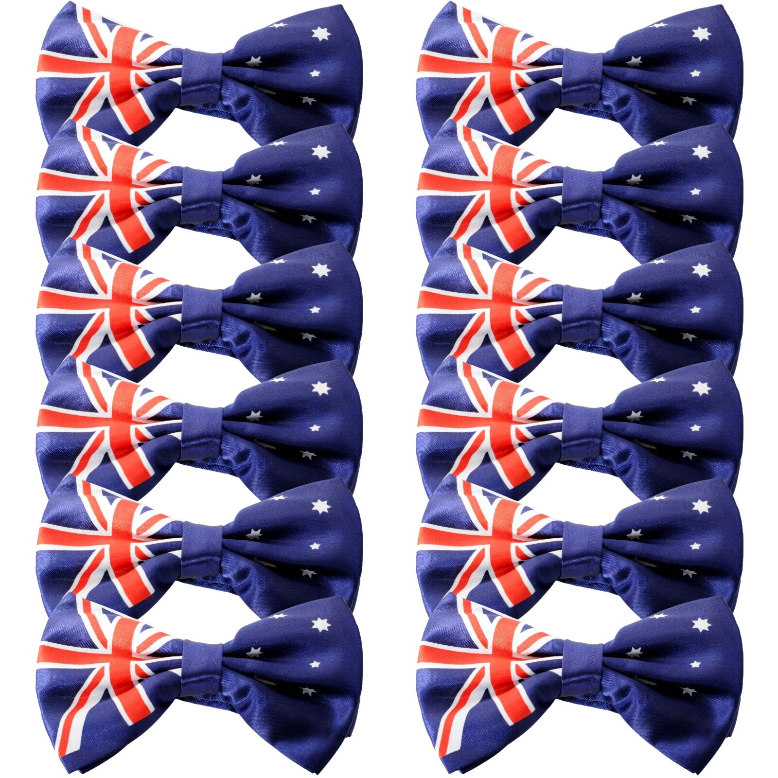 Costumes & Accessories: 12x Australian Flag Bow Tie  Patriotic Accessory Australia Day