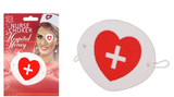 Costumes & Accessories: NURSE EYEPATCH Fancy Dress Hospital Heart Costume Ladies Doctor Party
