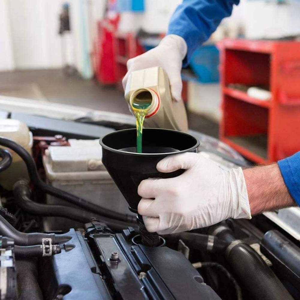 Automotive Repair & Speciality Tools: 2x Car Auto Motorcycle Plastic Flexible Spout Gas Oil Water Fuel Funnel Tool Kit